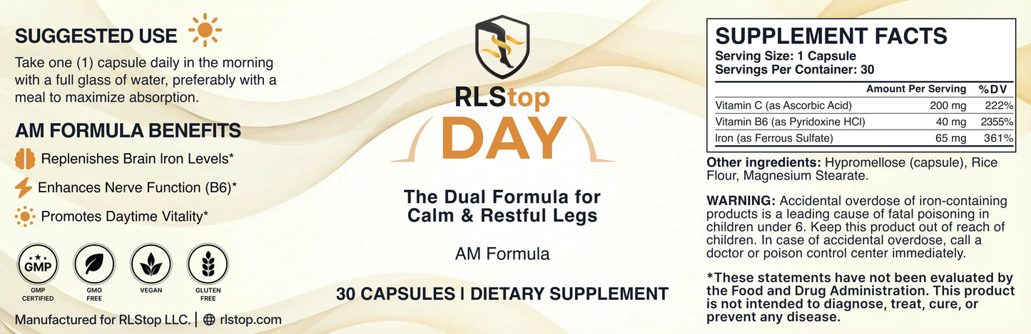 RLStop™ Day & Night Protocol for Restless Legs