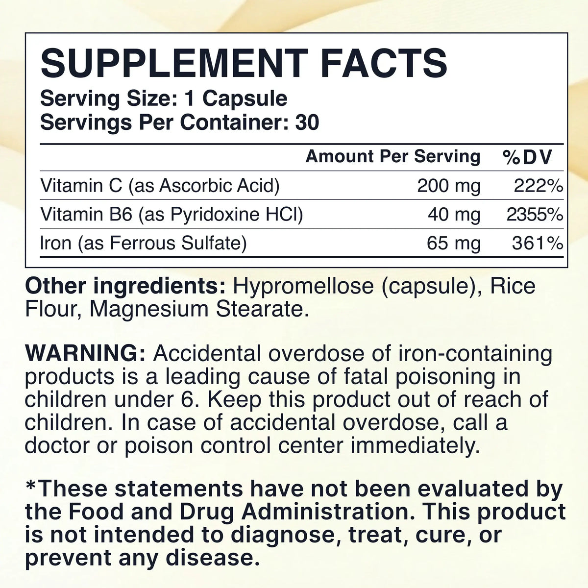 RLStop Day Formula supplement facts (4/9)