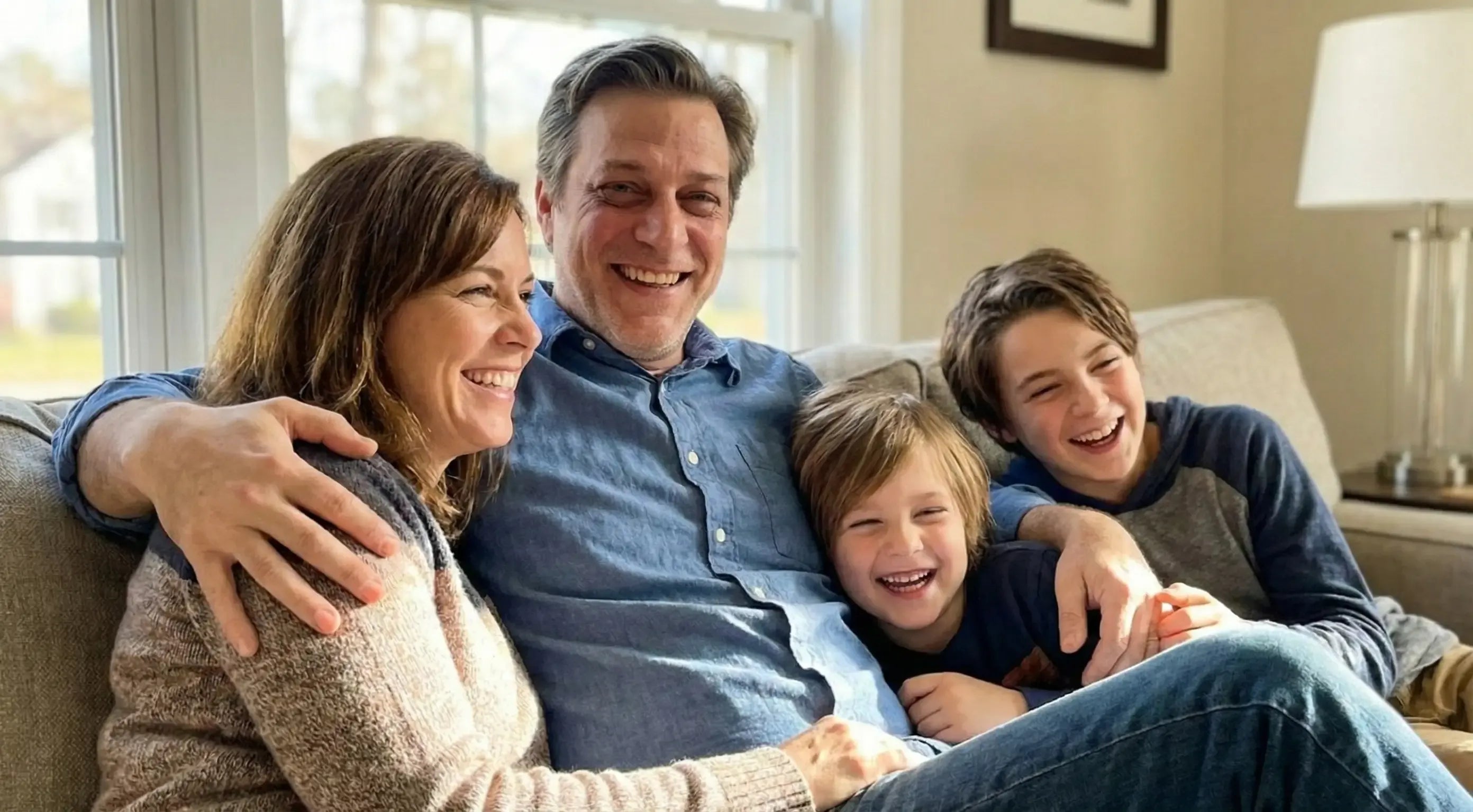 Happy family together