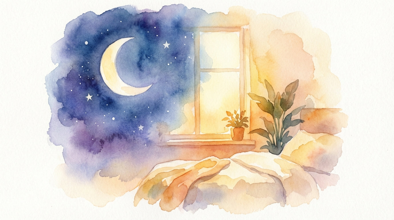 Peaceful sleep illustration